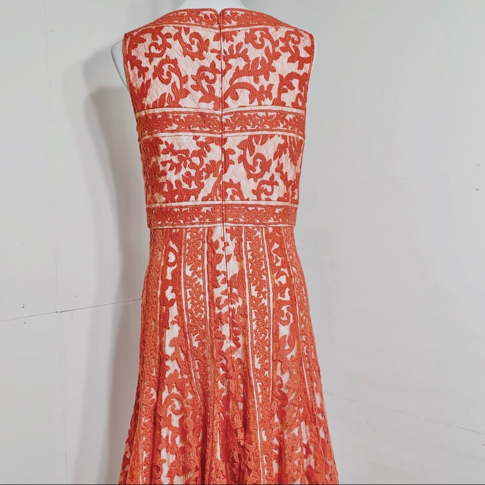 SOLD-Tadashi Embroidered Lace Cocktail Dress - Picture 7 of 14